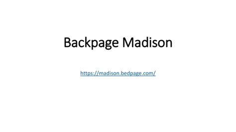 backpage madison|BackPageLocals .